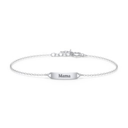 Mini Engravable Bar Bracelet in 925 Sterling Silver