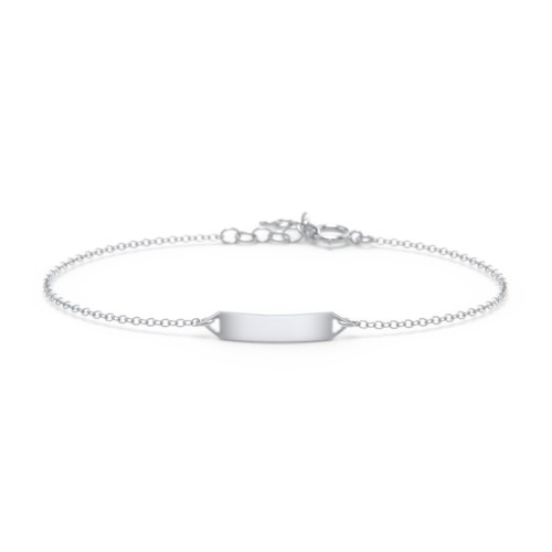 Mini Engravable Bar Bracelet – Sterling Silver