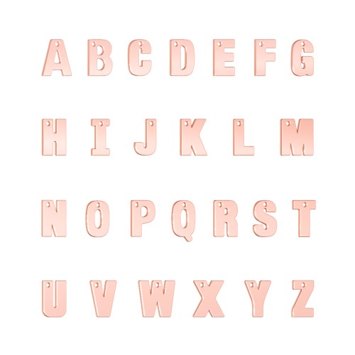 Initial Bracelet with 1 Letter - Modern – 10K Rose Gold