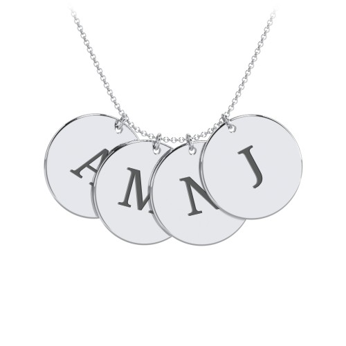 Engravable 4 Disc Pendant – Sterling Silver