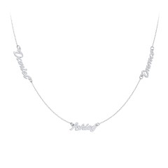 Dainty Personalised Three Name Necklace