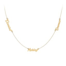 Dainty Personalised Three Name Necklace
