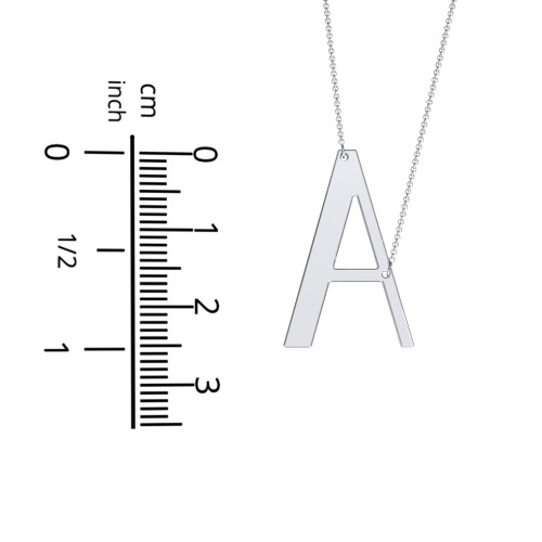 Engravable Asymmetrical Initial Necklace - A