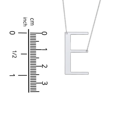 Engravable Asymmetrical Initial Necklace - E