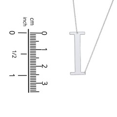 Engravable Asymmetrical Initial Necklace - I