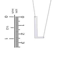 Engravable Asymmetrical Initial Necklace - L