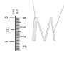 Engravable Asymmetrical Initial Necklace - M