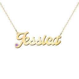 Personalised Birthstone Name Necklace