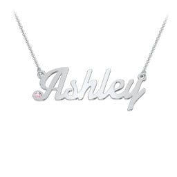 Personalised Birthstone Name Necklace