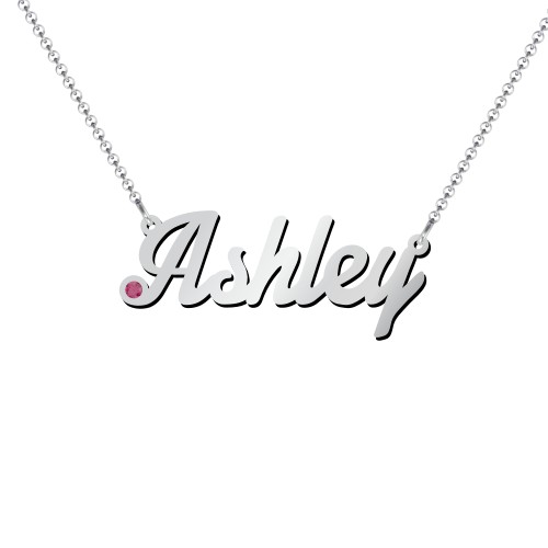 Personalised Birthstone Name Necklace