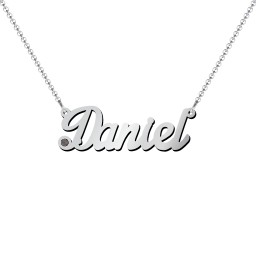 Personalised Birthstone Name Necklace in 925 Sterling Silver with Smokey Quartz