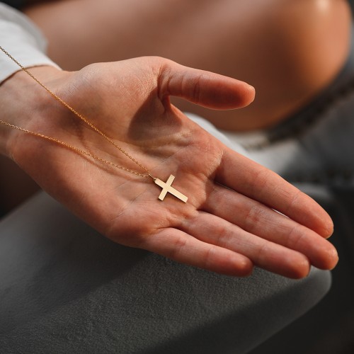 Classic Engravable Cross Necklace