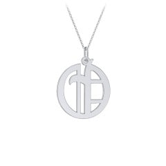 Gothic Initial Pendant Necklace - O