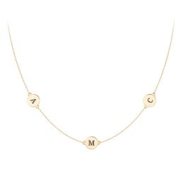 Engravable Disc Station Necklace