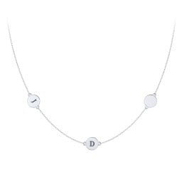 Engravable Disc Station Necklace