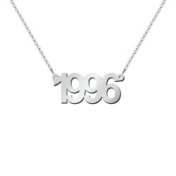 Personalised Number Necklace in 925 Sterling Silver
