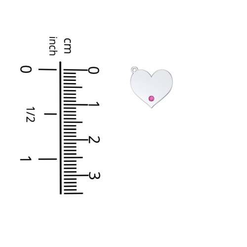 Engravable Hanging 2 Hearts Necklace with Birthstones