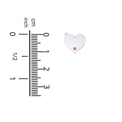 Engravable Hanging 2 Hearts Necklace with Birthstones