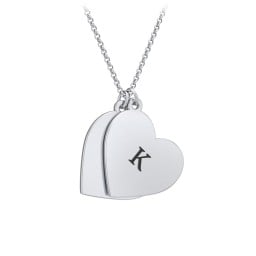Engravable Hanging Hearts Necklace
