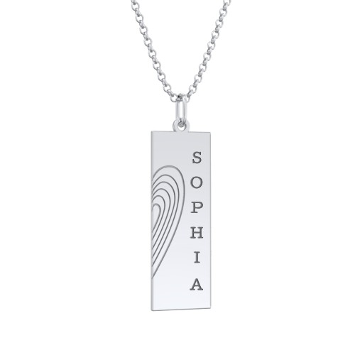 Engravable Split Bar Couples Necklace Set