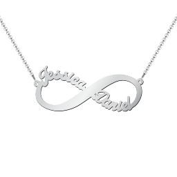 Engravable Two Name Infinity Necklace