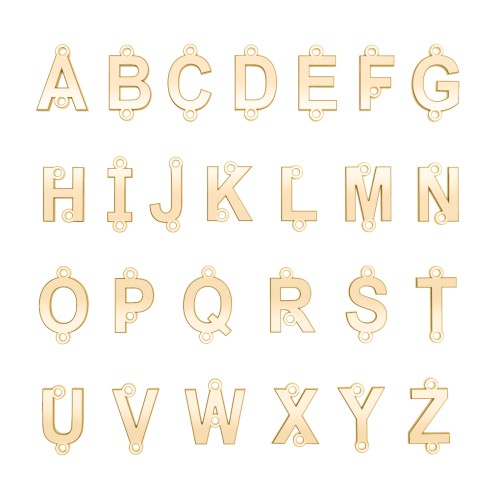 Personalised Initial Station Necklace with 1 Letter – 10K Yellow Gold