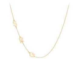 Personalised Initial Station Necklace with 3 Letters