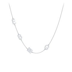 Personalised Initial Station Necklace with 4 Letters