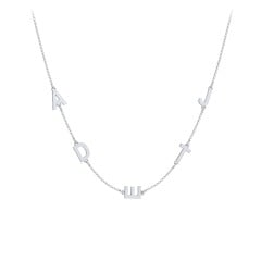 Personalised Initial Station Necklace with 5 Letters