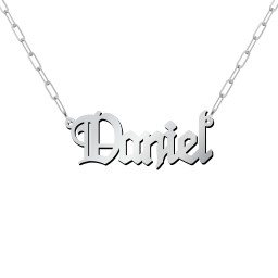 Personalised Name Necklace with Paper Clip Chain