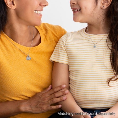 Initial 5 Heart Disc Necklace