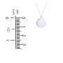 Engravable Floral Small Disc Necklace