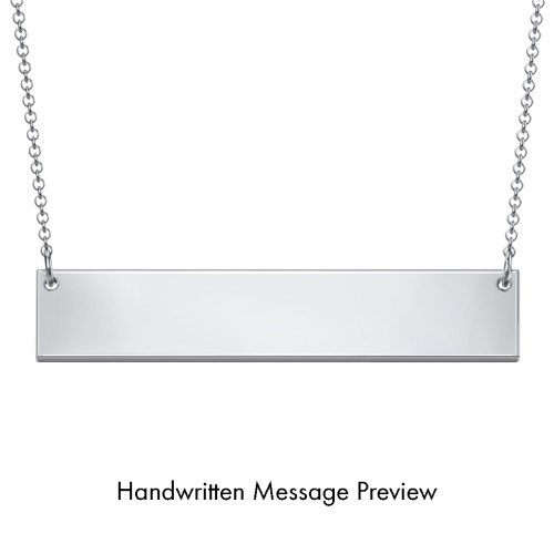 Personalised Handwriting Bar Pendant