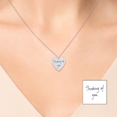 Personalised Handwriting Heart Necklace