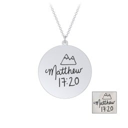 Personalised Handwriting Disc Necklace