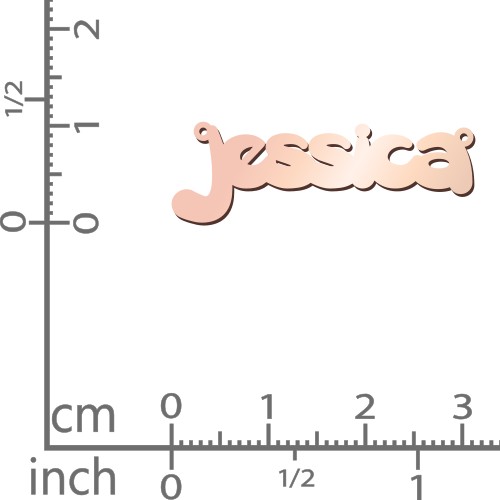 Personalised Bubble Name Necklace – 10K Rose Gold