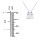 Small Initial 2 Tag Necklace with Birthstone – Sterling Silver with Blue Sapphire and Aquamarine