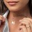 Small Initial 2 Tag Necklace with Birthstone – Sterling Silver with Blue Sapphire and Aquamarine