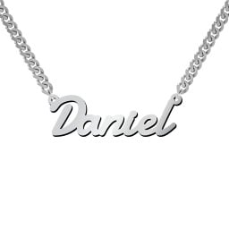 Personalised Name Necklace with Open Curb Chain