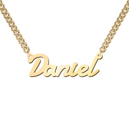 Personalised Name Necklace with Open Curb Chain