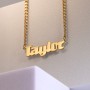 Personalised Name Necklace with Open Curb Chain