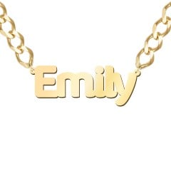 Personalised Name Necklace with Chunky Open Curb Chain