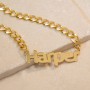 Personalised Name Necklace with Chunky Open Curb Chain