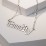 Outline Name Necklace with Open Curb Chain – 18K Gold Plated Silver