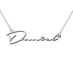 Dainty Script Stainless Steel Necklace