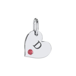 Engravable Sideways Heart Charm