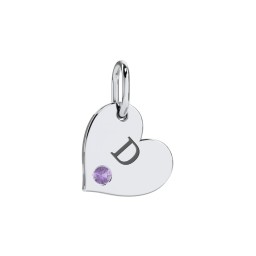 Engravable Sideways Heart Charm