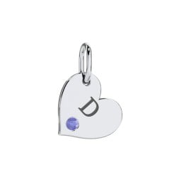 Engravable Sideways Heart Charm