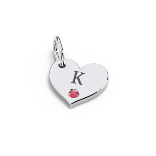 Engravable Sideways Heart Charm