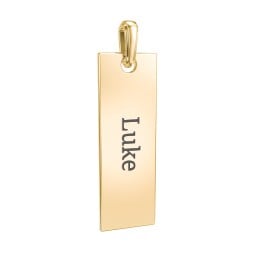 Men's Engravable Long Tag Pendant
